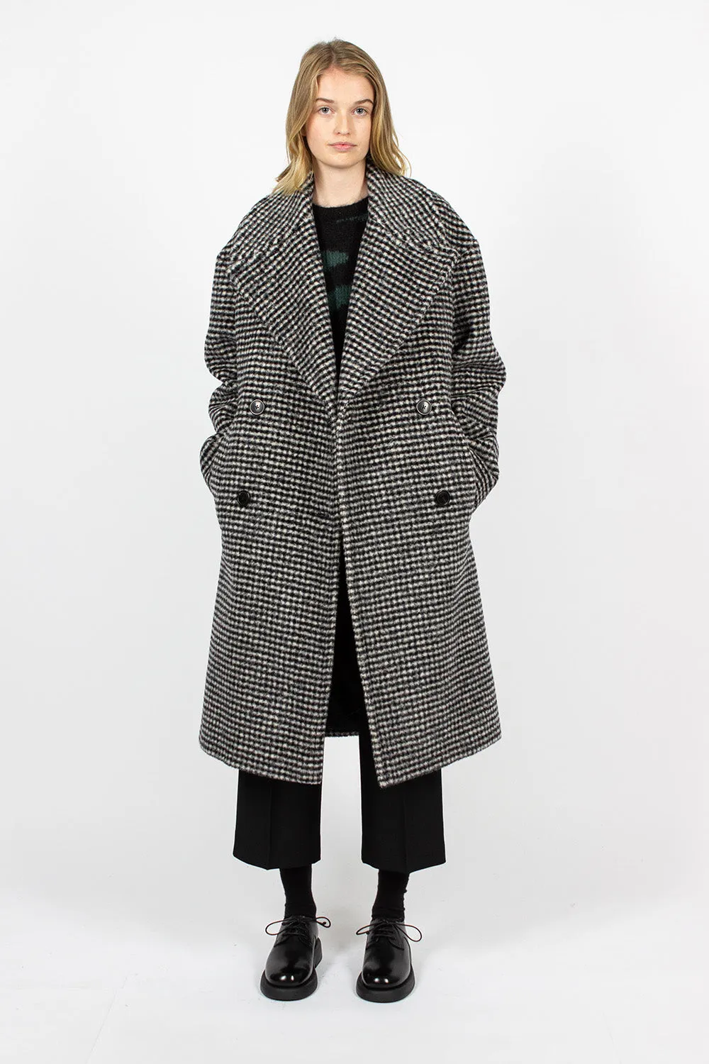 Overcoat Black/White Check