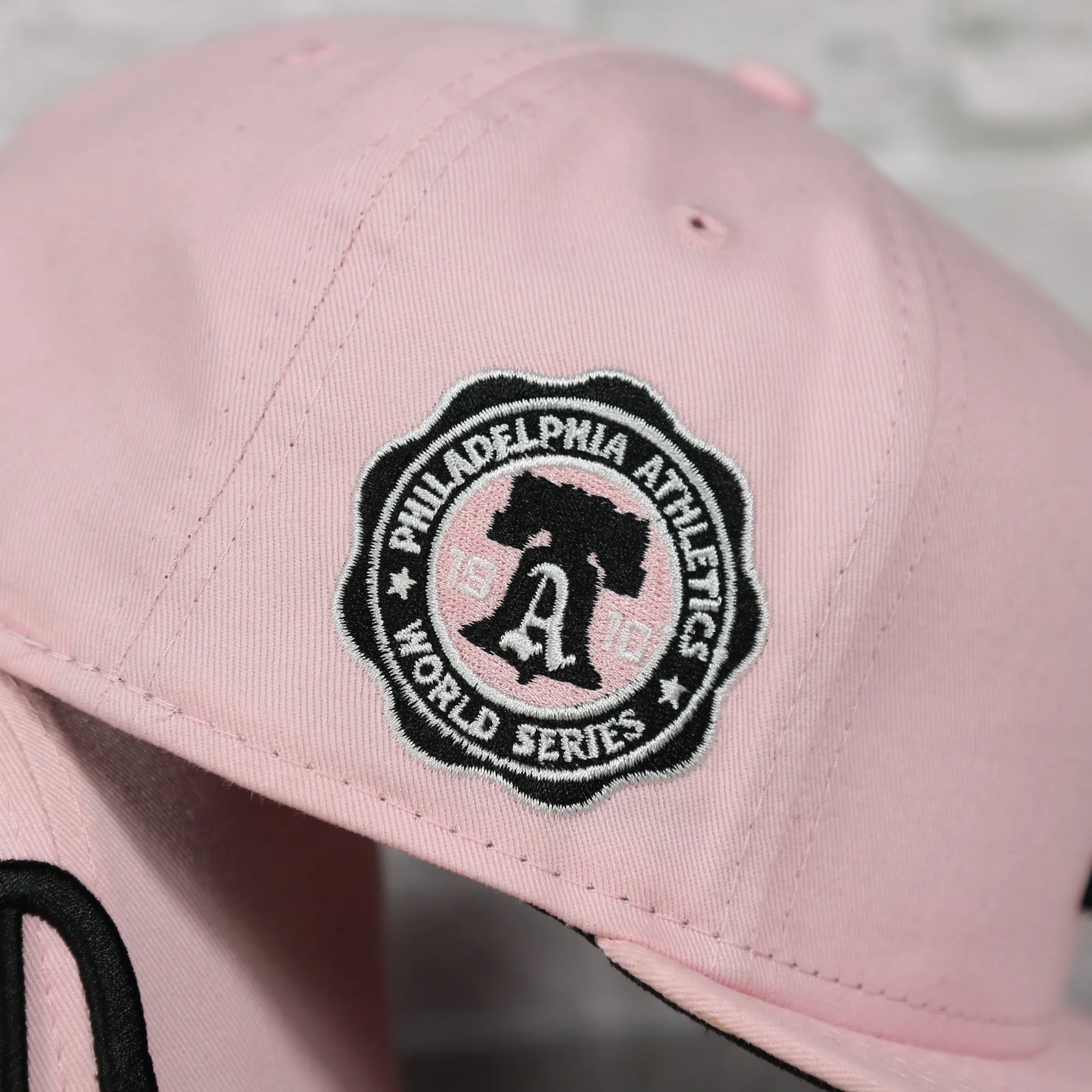 Philadelphia Athletics 1910 World Series Side Patch Black Bottom Pink 59Fifty Fitted Cap | The Athletics Pack