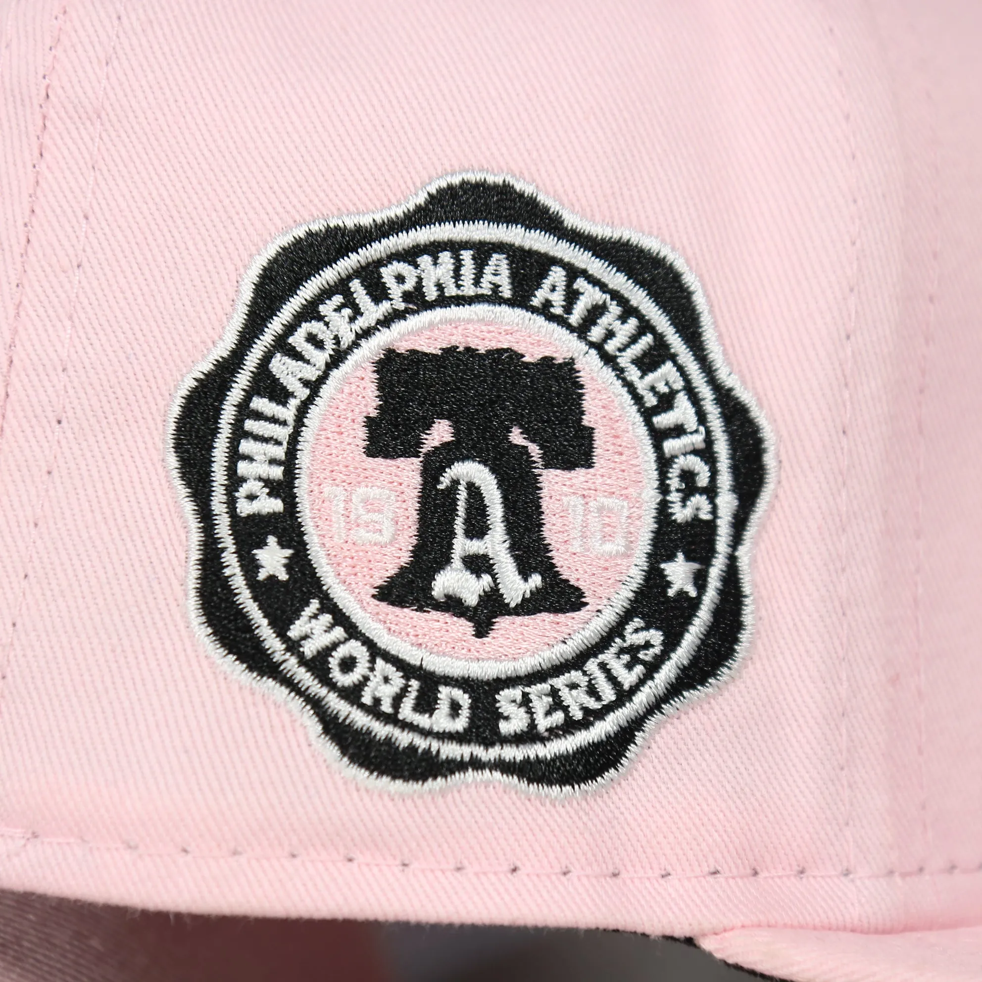 Philadelphia Athletics 1910 World Series Side Patch Black Bottom Pink 59Fifty Fitted Cap | The Athletics Pack