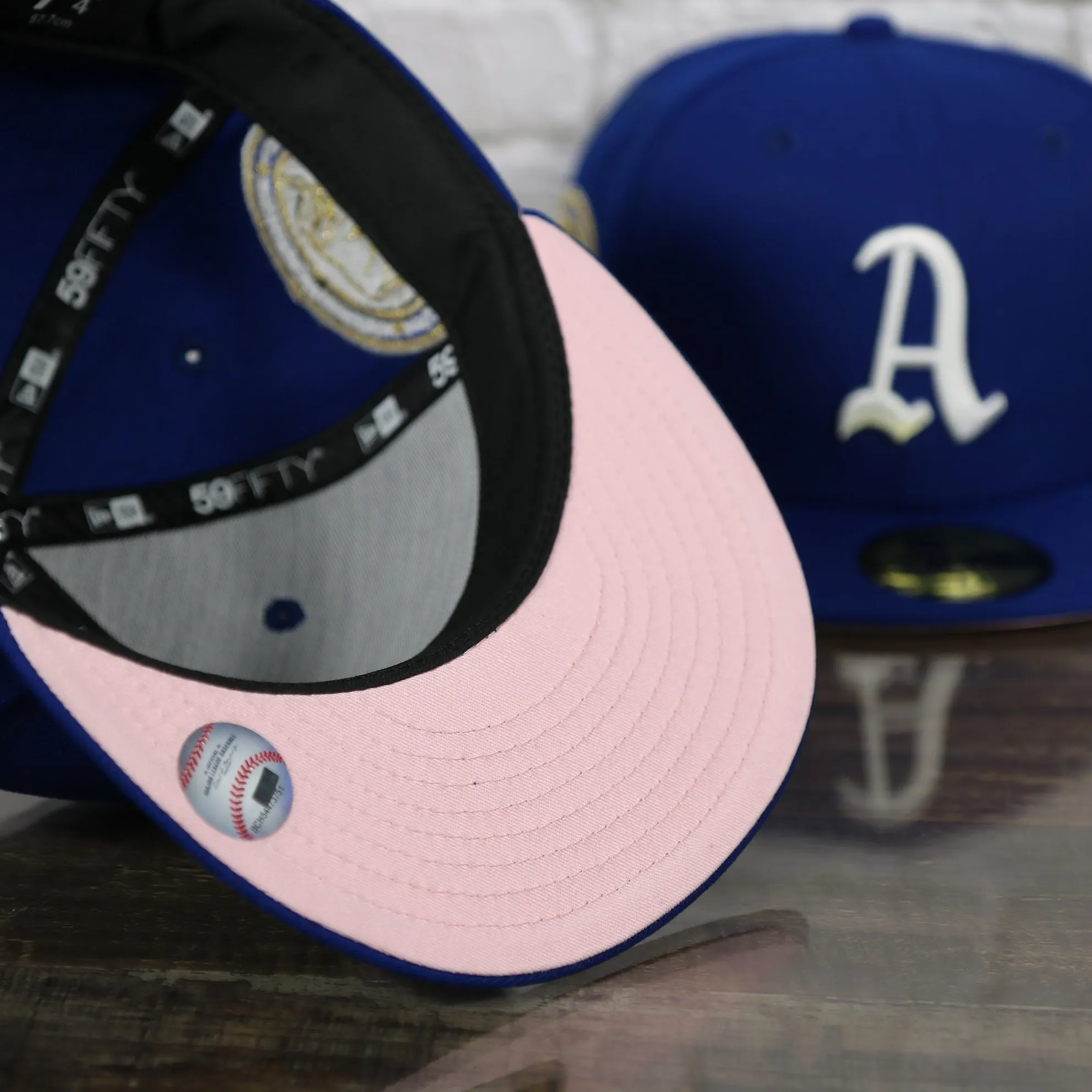 Philadelphia Athletics 1911 World Series Side Patch Pink Bottom Royal 59Fifty Fitted Cap | The Athletics Pack