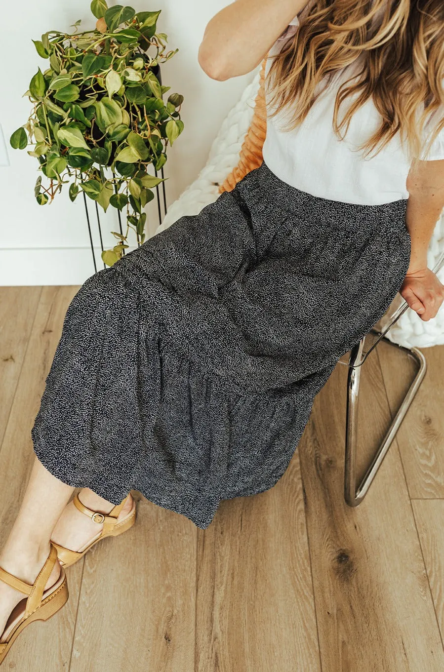 Pintuck Maxi Skirt