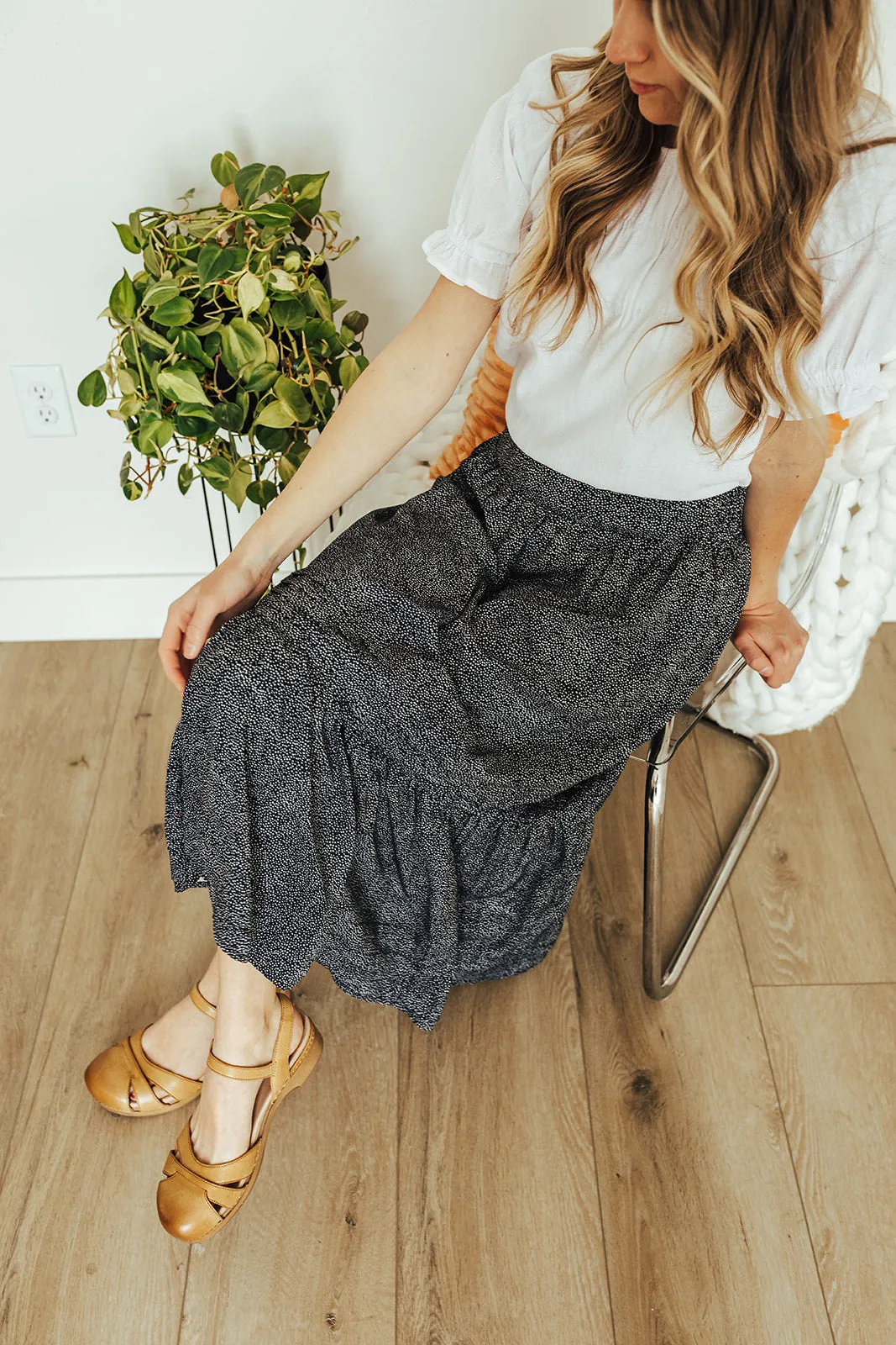 Pintuck Maxi Skirt