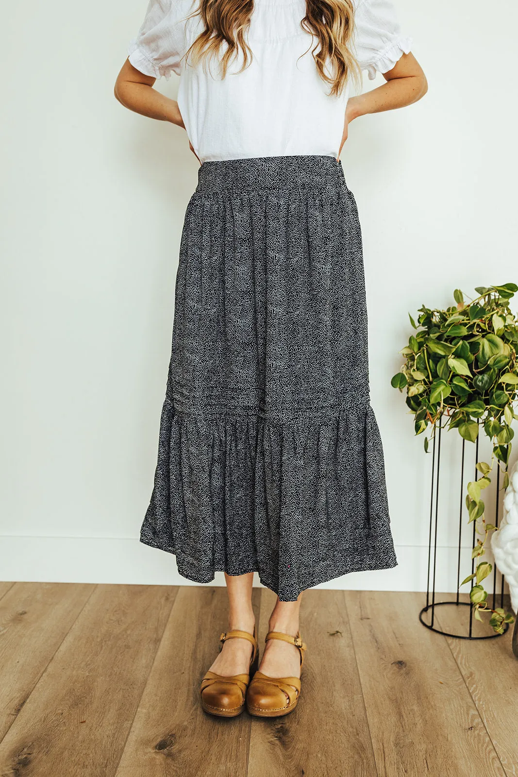 Pintuck Maxi Skirt