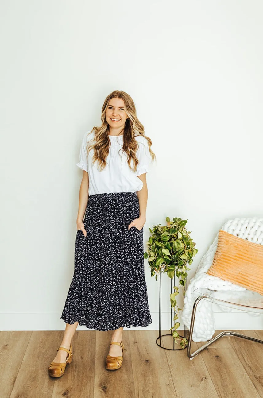 Pintuck Maxi Skirt