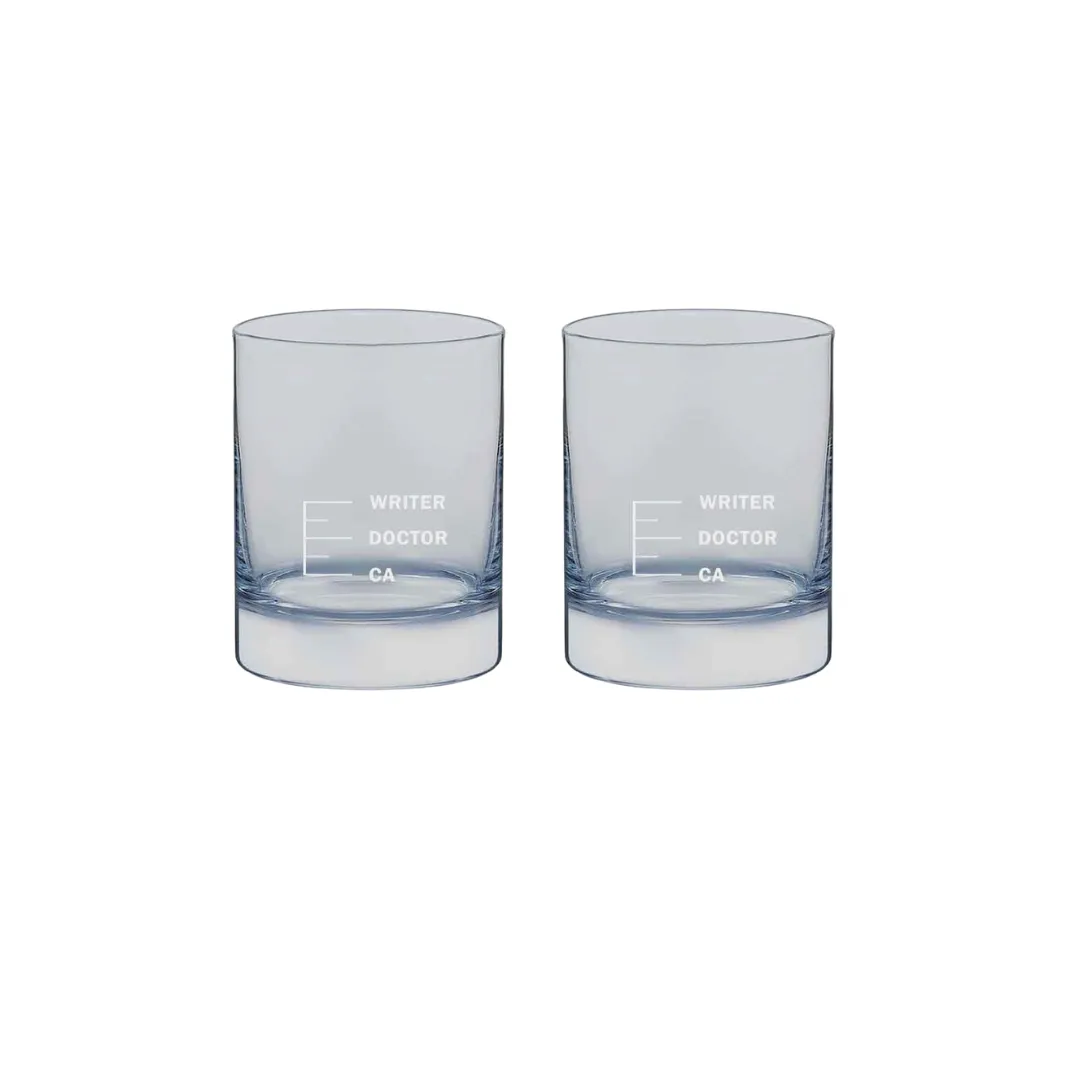 Premium Whisky Glasses for Gift Drinking Glasses - WRITER DOCTOR CA