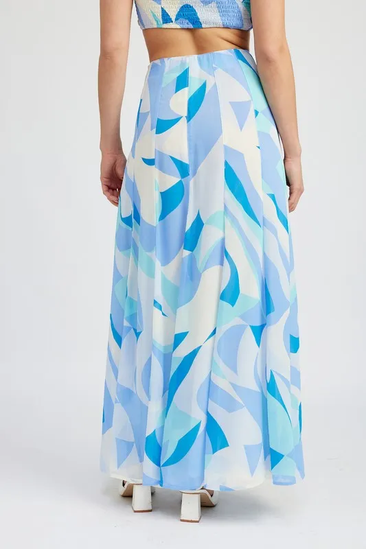 Printed Maxi Skirt