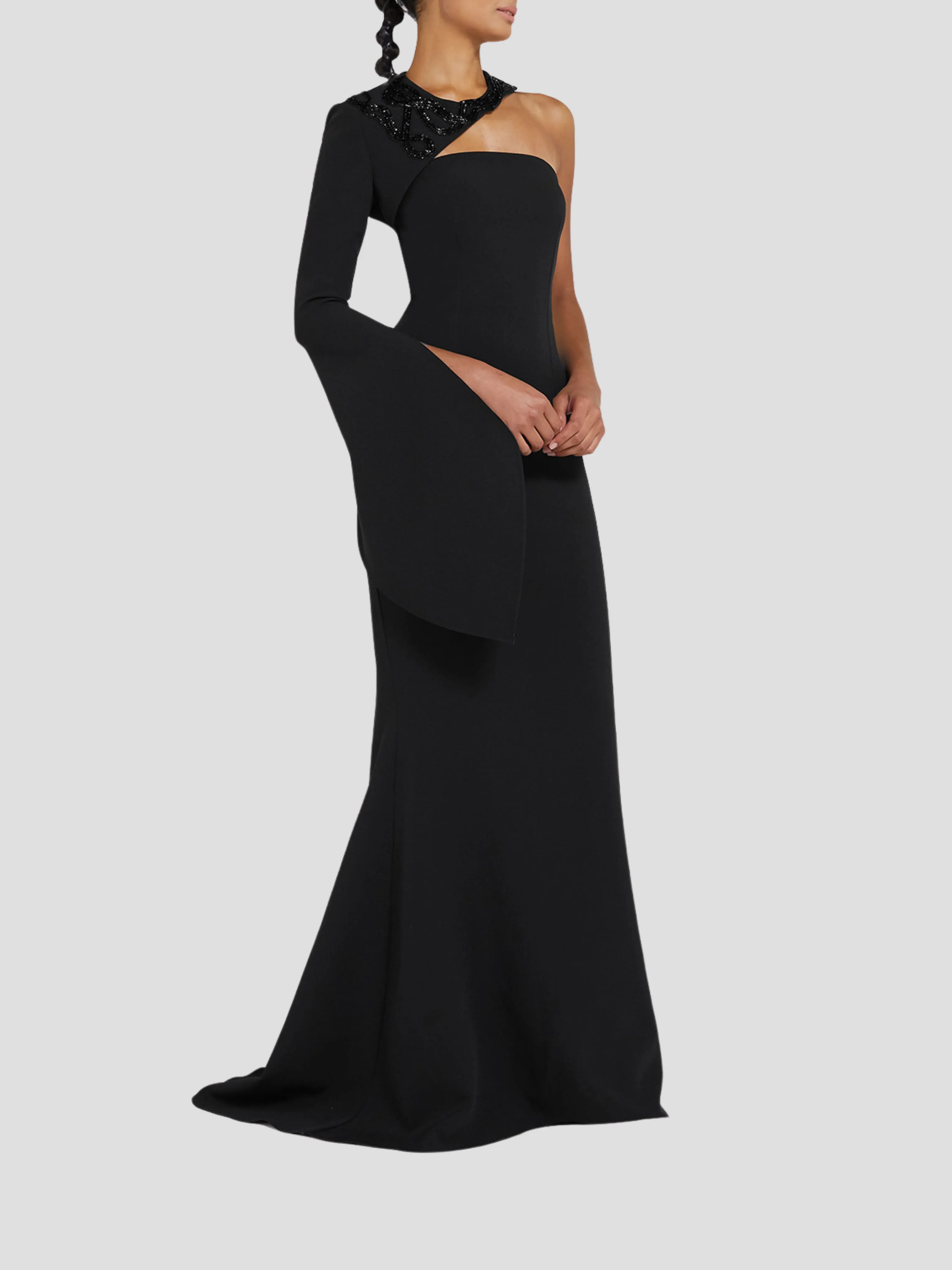 Raha Black Long Dress