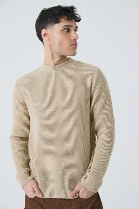 Regular Fit Waffle Knit Sweater