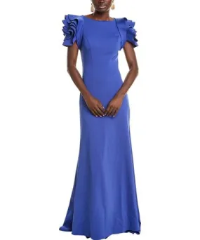 Rene Ruiz Rosette Sleeve Gown