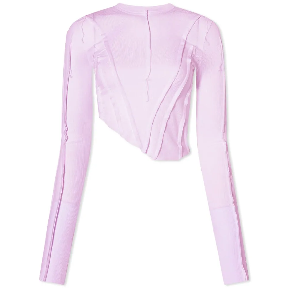 Sami Miro Vintage Long Sleeve Asymmetric T-ShirtPink