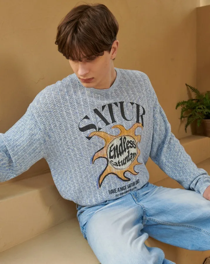 SATUR  |Unisex Street Style Logo Sweaters