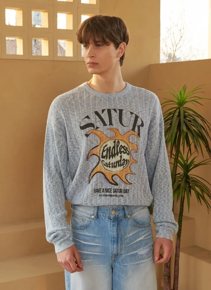 SATUR  |Unisex Street Style Logo Sweaters