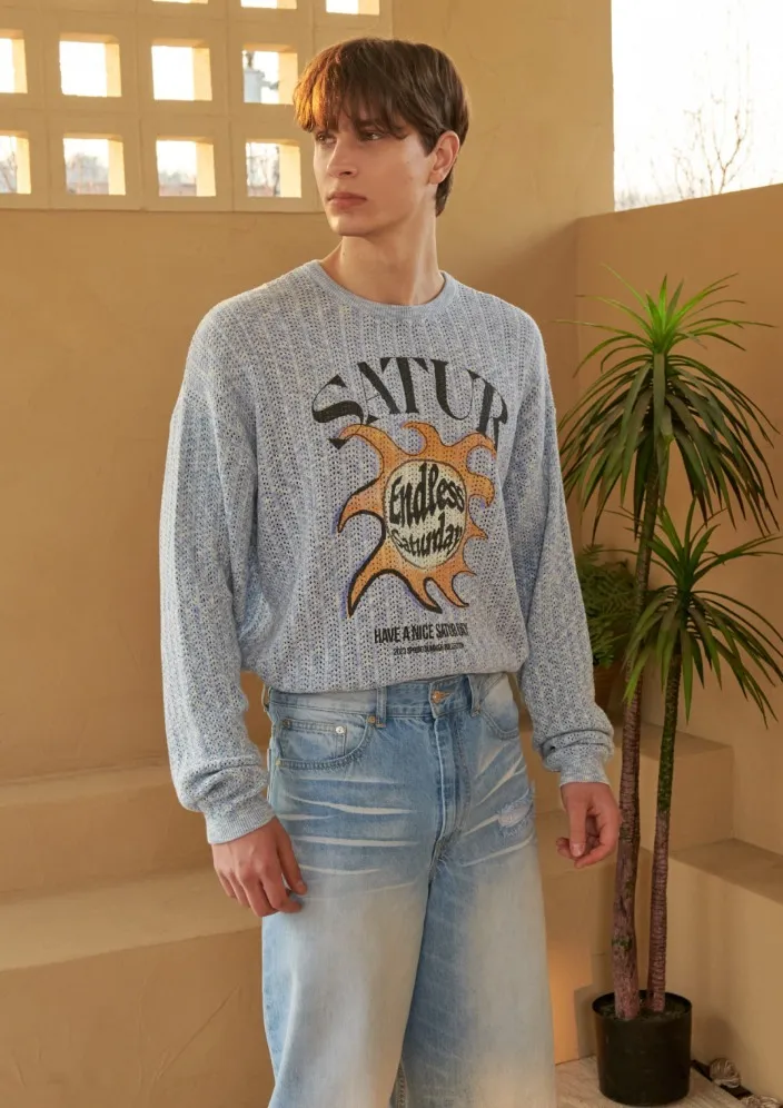 SATUR  |Unisex Street Style Logo Sweaters