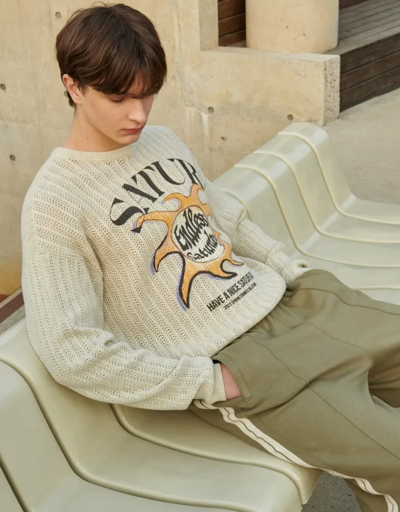 SATUR  |Unisex Street Style Logo Sweaters