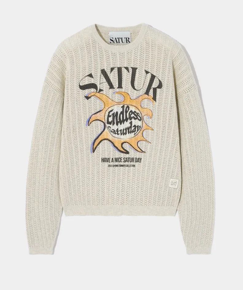 SATUR  |Unisex Street Style Logo Sweaters