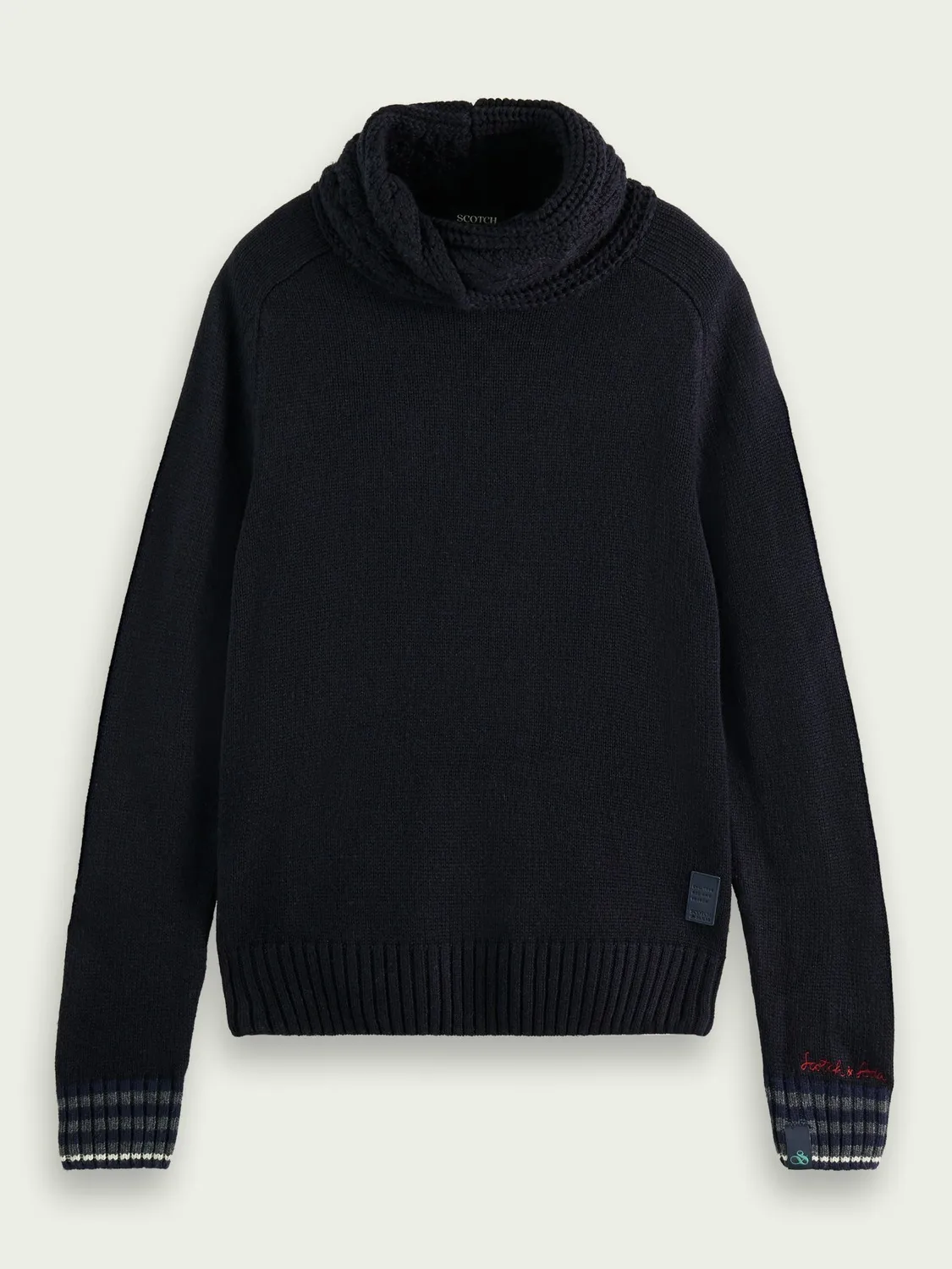 Scotch & Soda  |Plain Logo Surf Style Sweaters