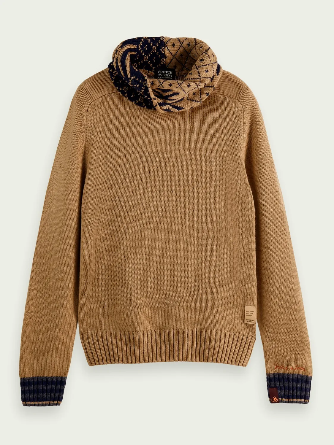 Scotch & Soda  |Plain Logo Surf Style Sweaters