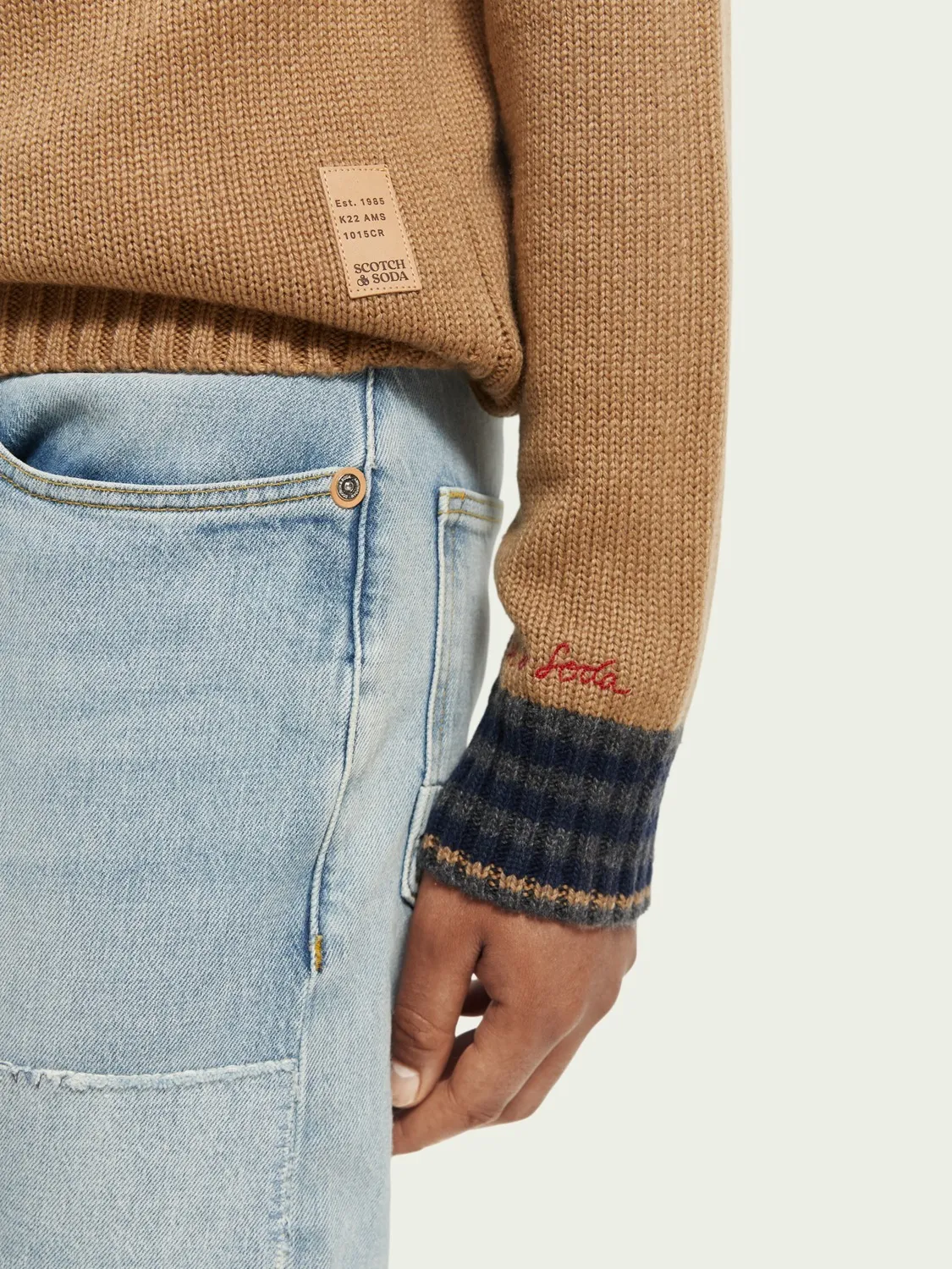 Scotch & Soda  |Plain Logo Surf Style Sweaters