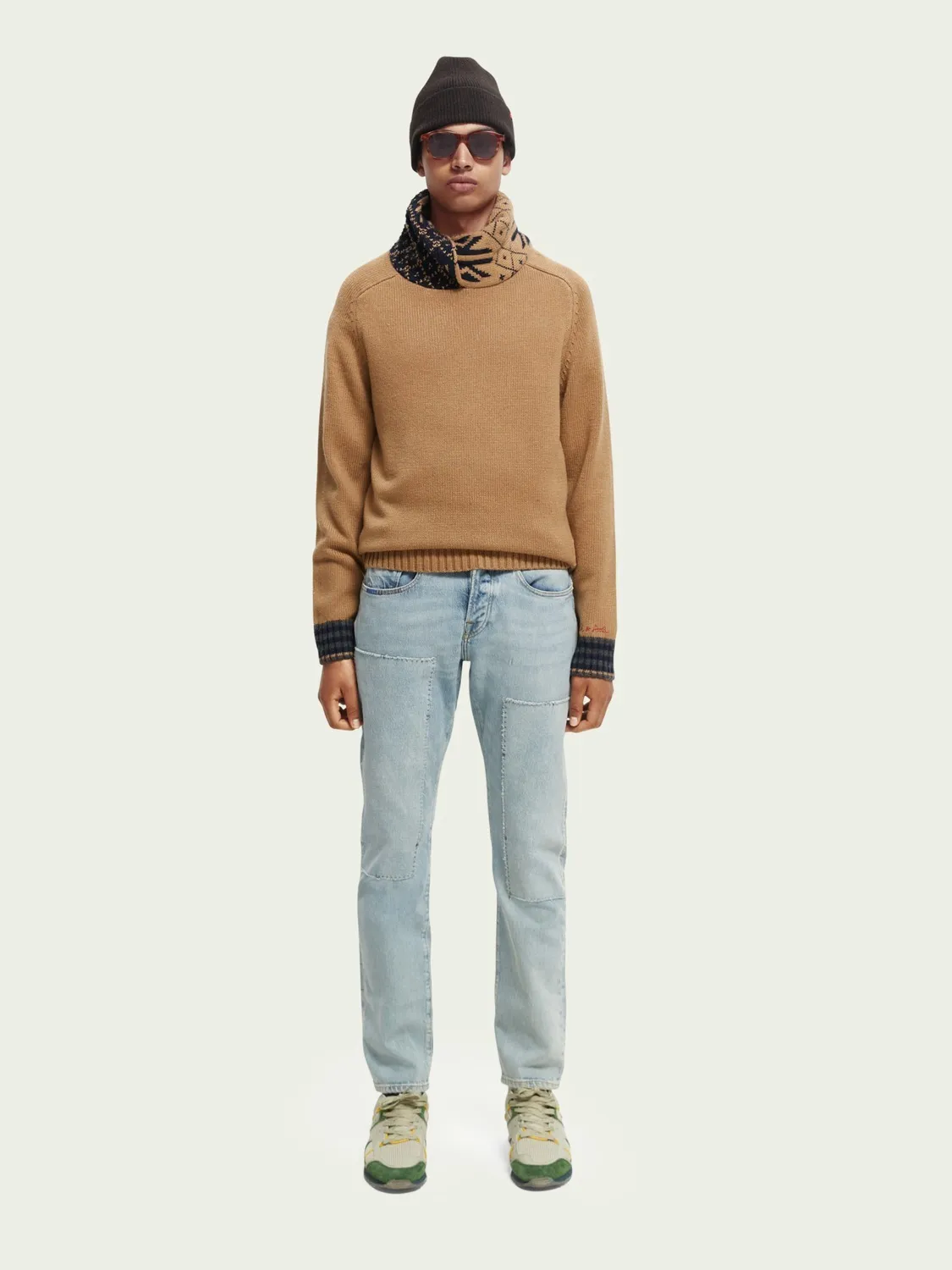 Scotch & Soda  |Plain Logo Surf Style Sweaters