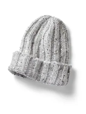 Sequin Cuff Knit Hat