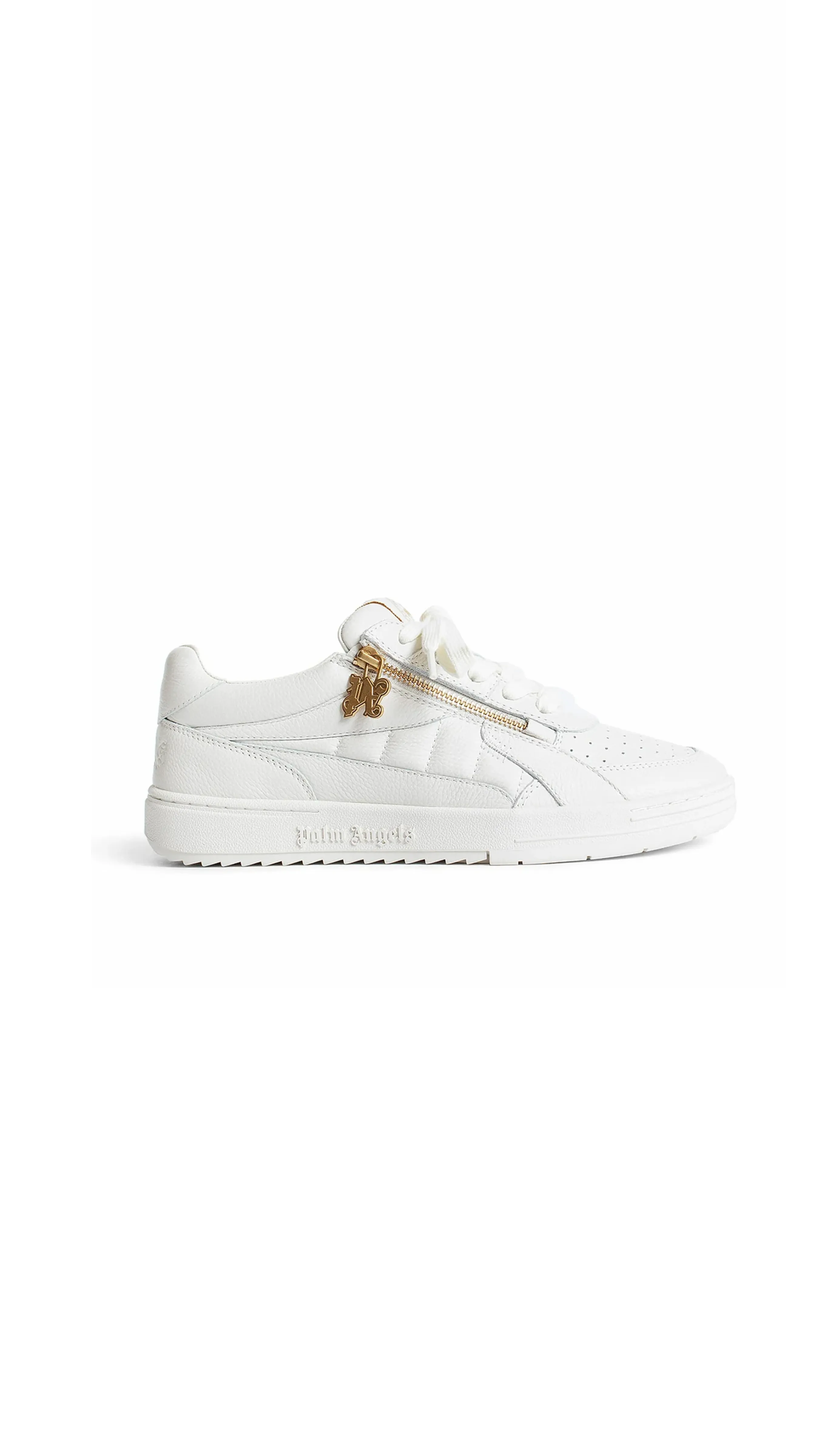 Side Zip University Sneakers - White