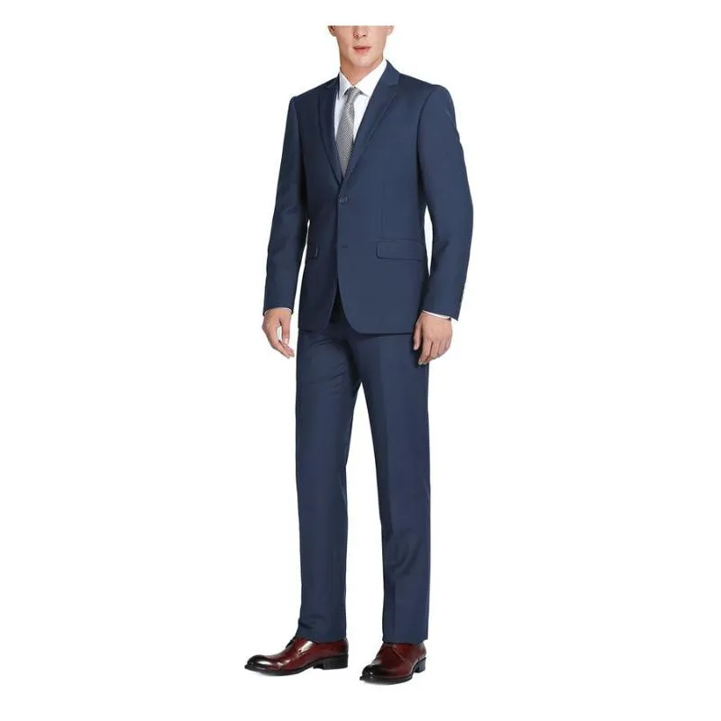 Simple Basic Classic Fit Dark Navy Suit Set | Jacket and Pant 2 pc Set