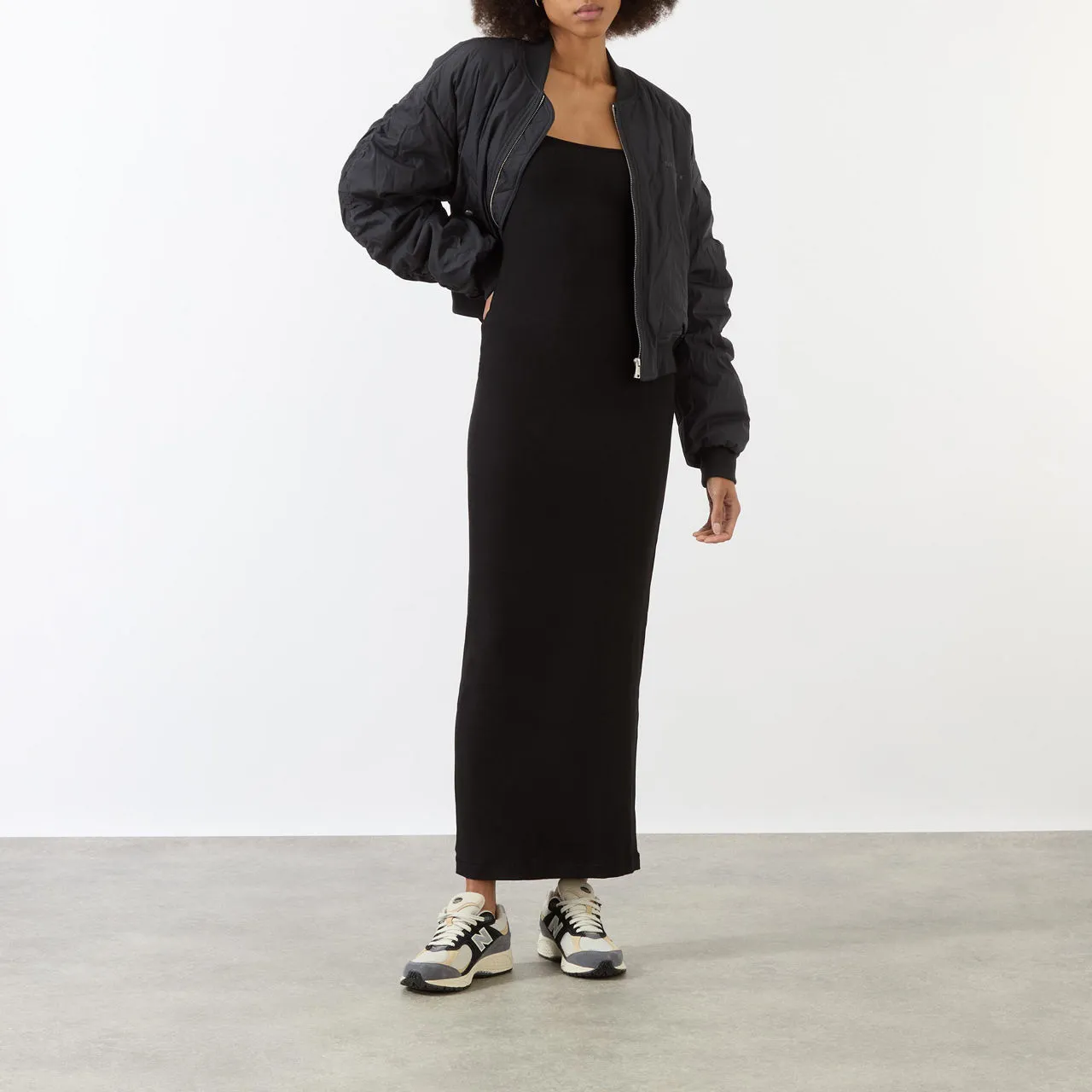 SKIMS SOFT LOUNGE Long Sleeve Dress Onyx - Black