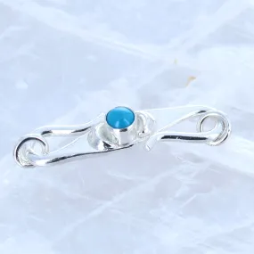 Sleeping Beauty Turquoise Clasp S Shaped Sterling Moons