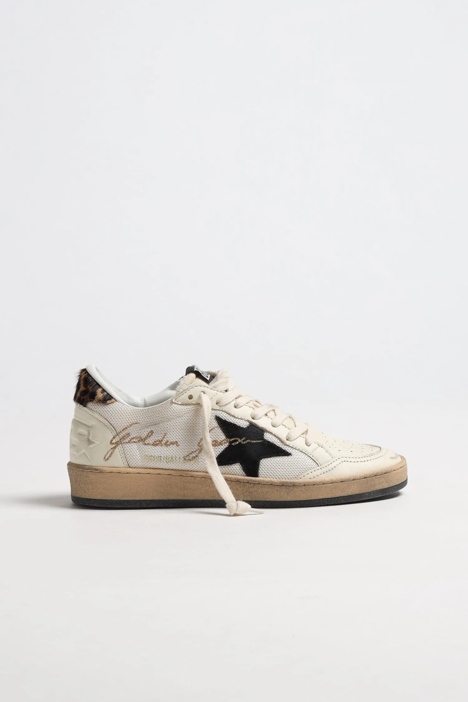 Sneaker Ballstar in Beige/Schwarz/Leo