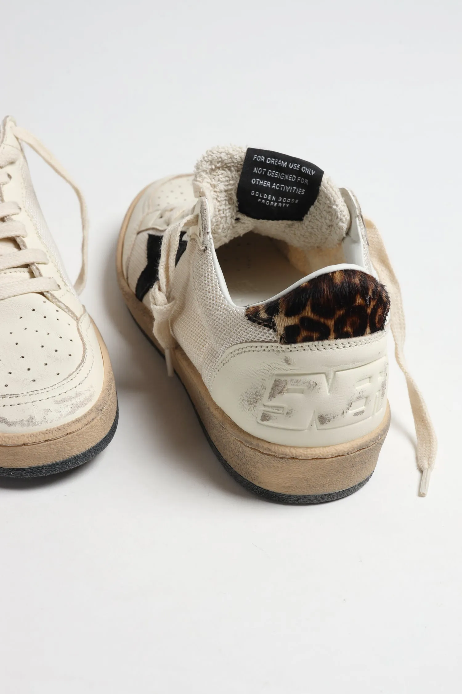 Sneaker Ballstar in Beige/Schwarz/Leo