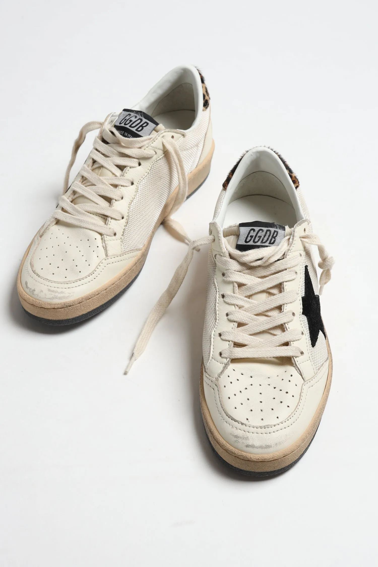 Sneaker Ballstar in Beige/Schwarz/Leo