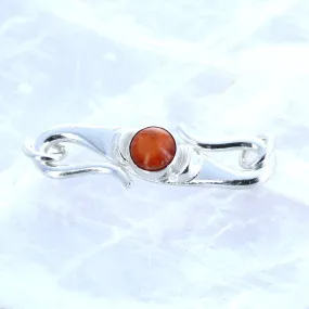 Spiny Oyster Red Clasp S Shaped Sterling Moons 6mm