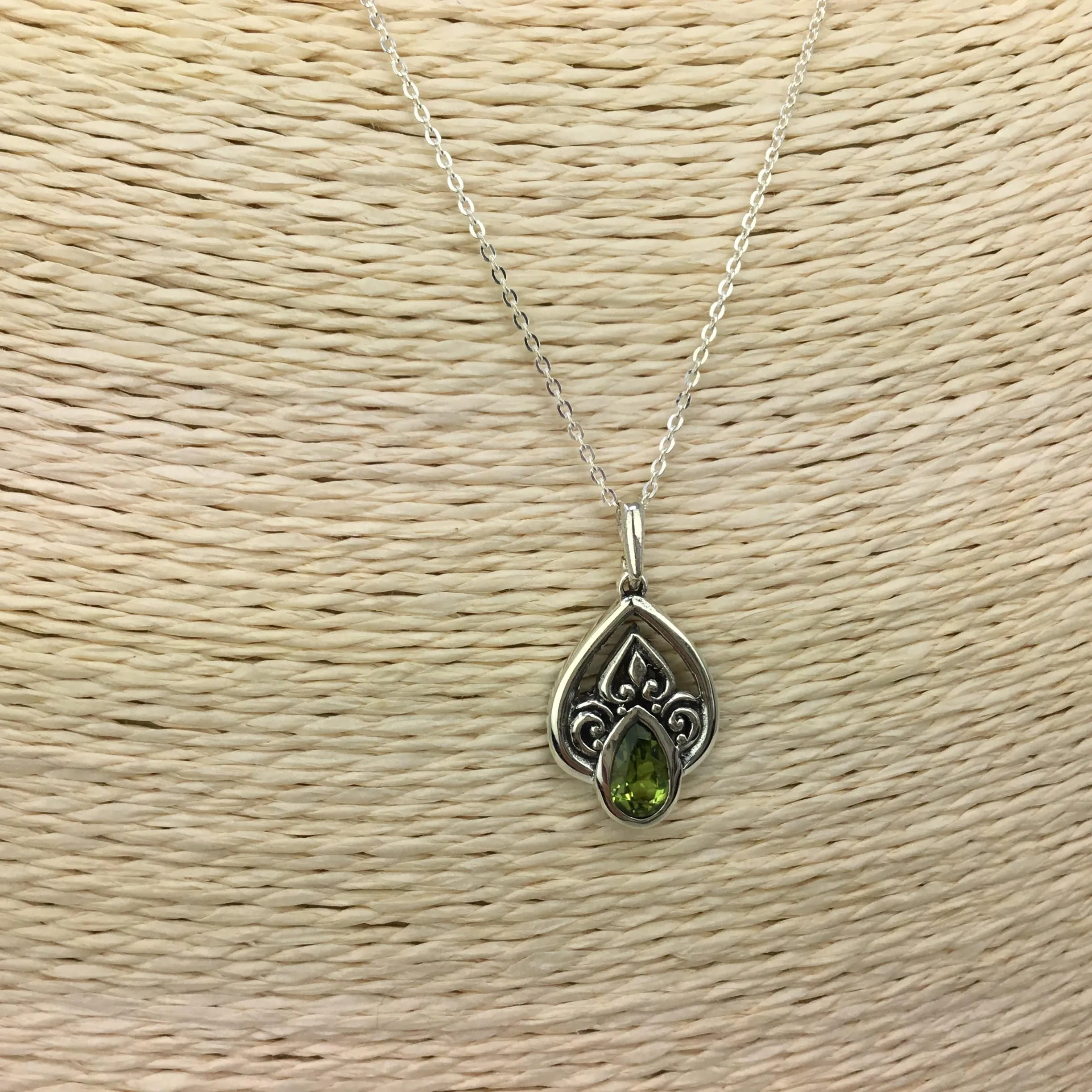 Sterling Peridot Necklace