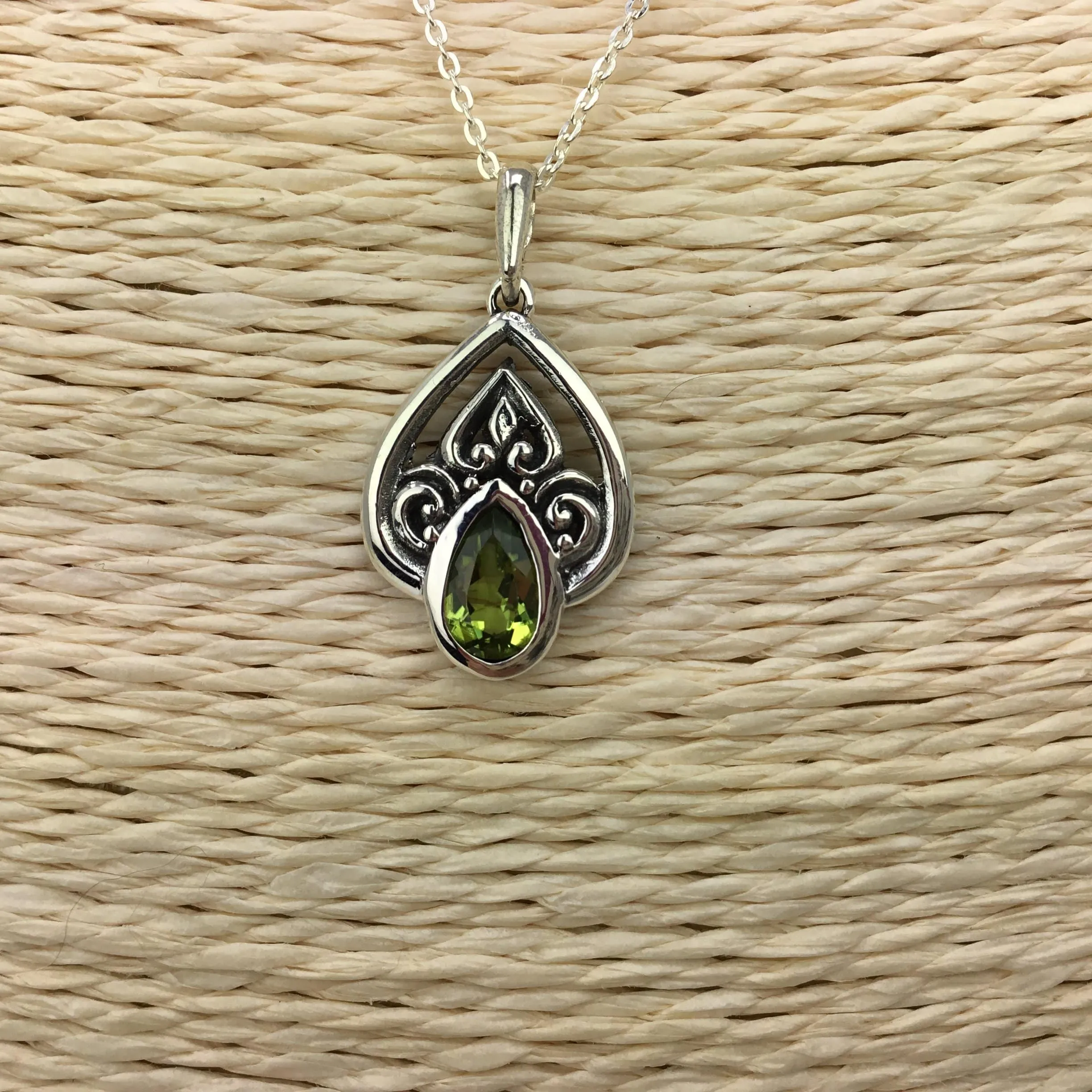 Sterling Peridot Necklace