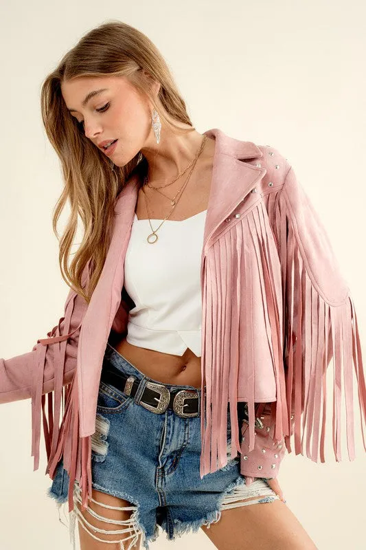 Studded Fringe Western Jacket (3 Colors)