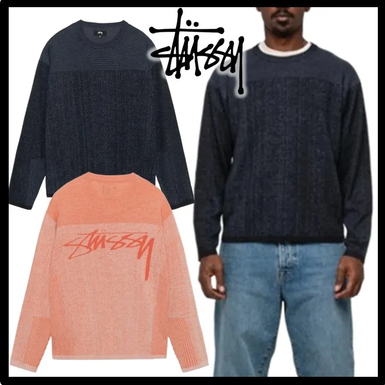 STUSSY  |Logo Skater Style Sweaters