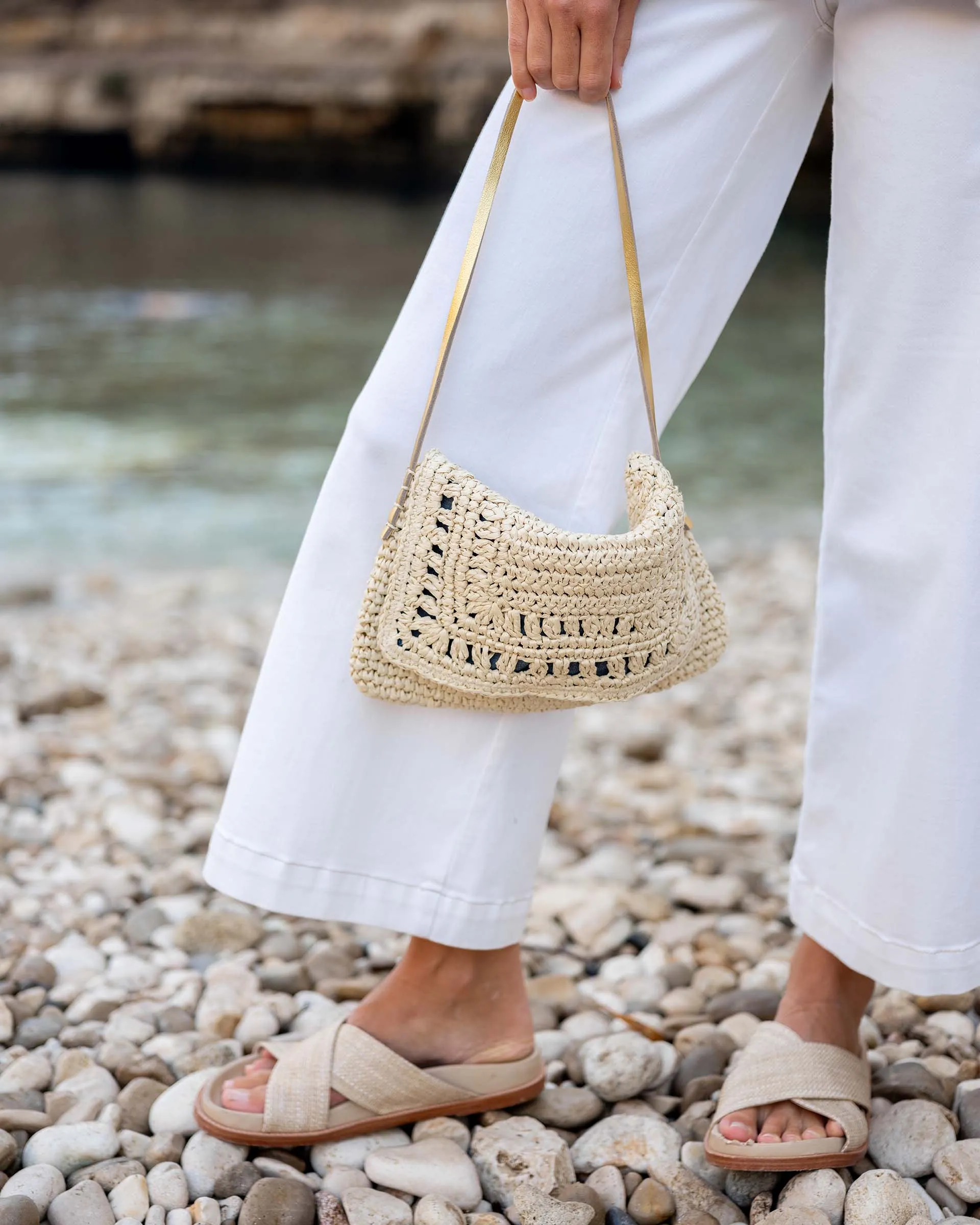 Sun Chaser Straw Pochette - Natural