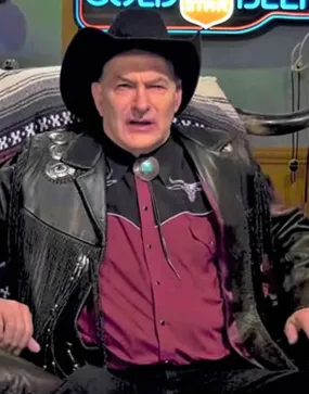 The Last Drive-In Joe Bob Briggs Jacket |John Bloom Black Leather Jacket