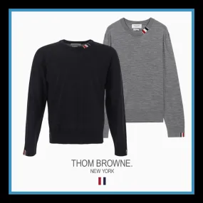 THOM BROWNE  |Wool Plain Designers Sweaters