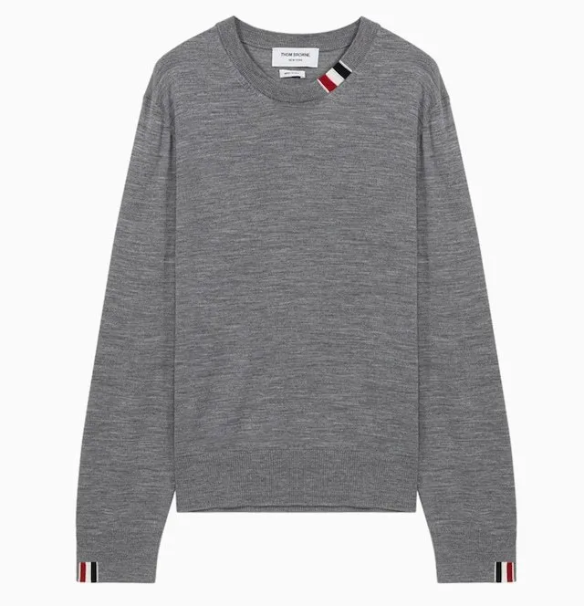 THOM BROWNE  |Wool Plain Designers Sweaters