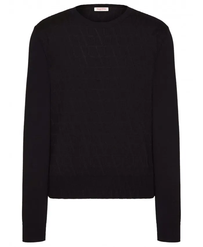 VALENTINO  |Unisex Wool Logo Luxury Sweaters