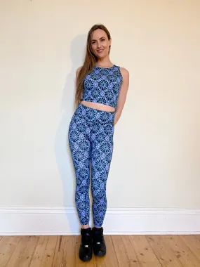 Wheel of Fortune Leggings - Turquoise