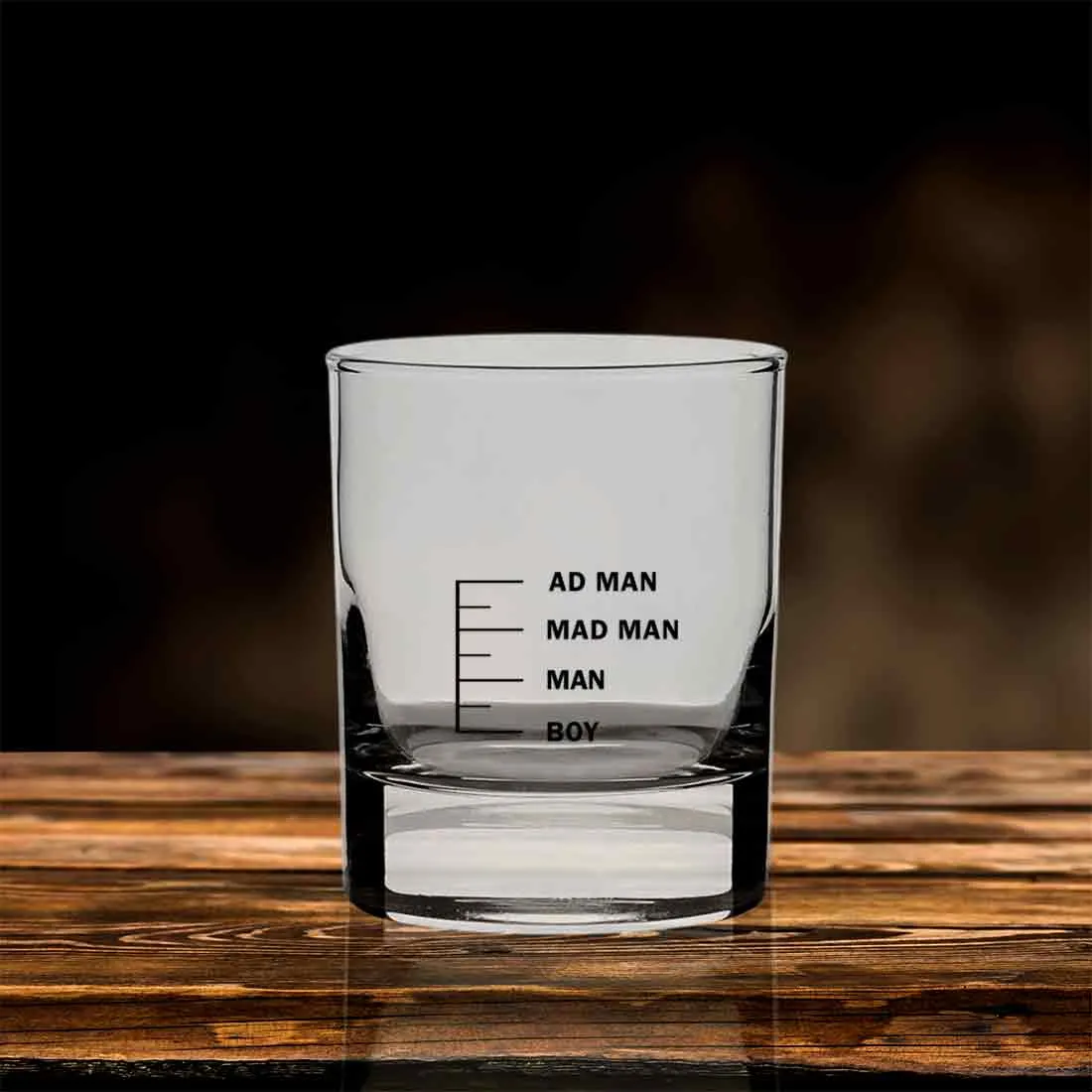 Whiskey Barware Glasses for Drinking Whisky Scotch - AD MAN MAD MAN MAN BOY