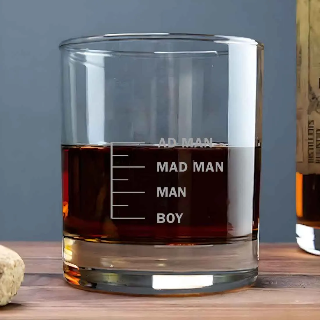 Whiskey Barware Glasses for Drinking Whisky Scotch - AD MAN MAD MAN MAN BOY