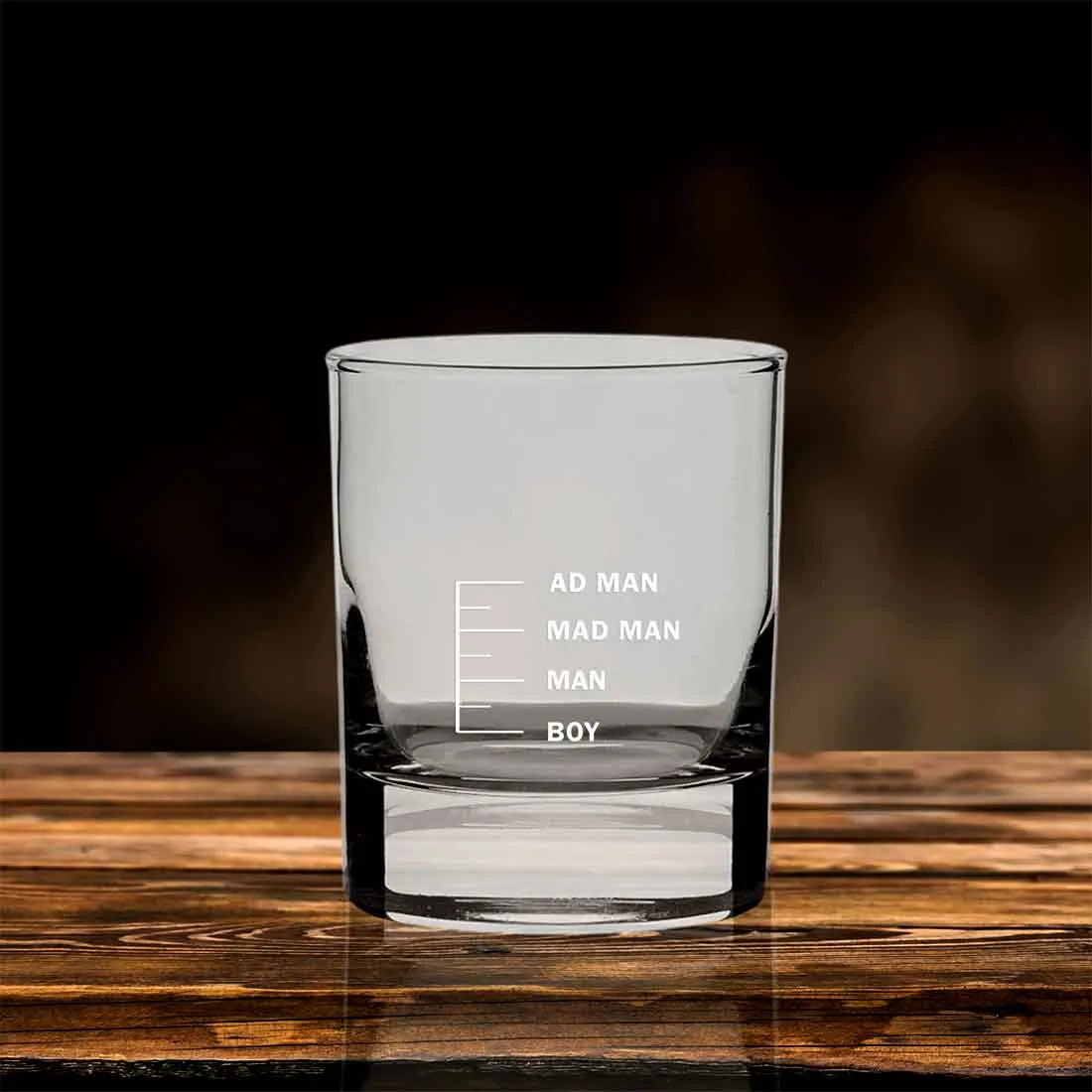 Whiskey Barware Glasses for Drinking Whisky Scotch - AD MAN MAD MAN MAN BOY