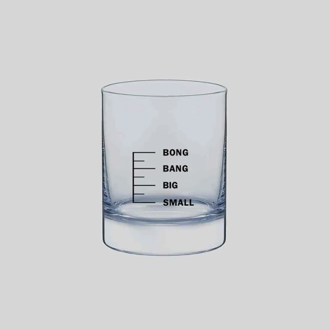 Whiskey Glasses Bar Glass for Drinking Bourbon - BONG BANG BIG SMALL