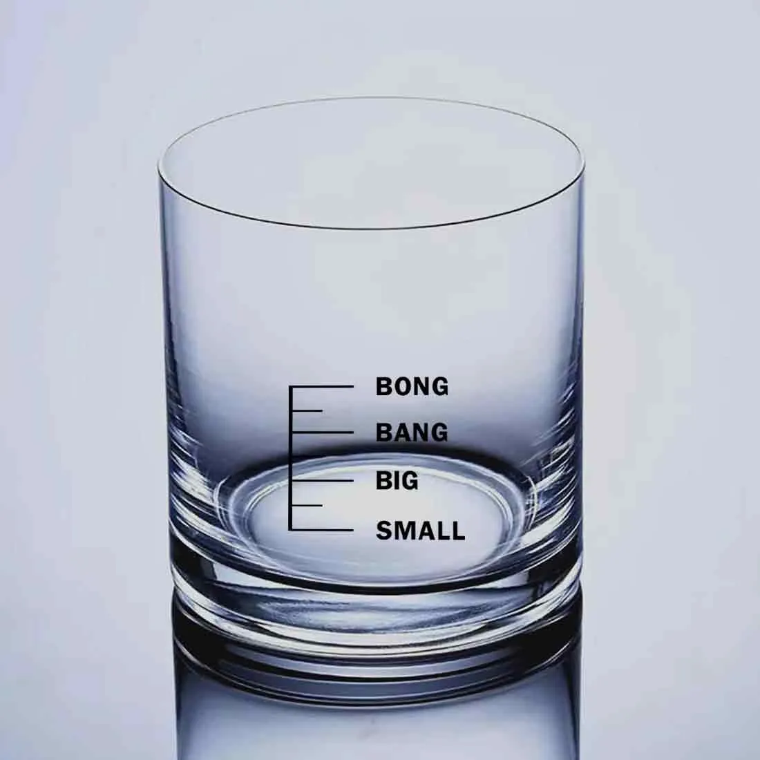 Whiskey Glasses Bar Glass for Drinking Bourbon - BONG BANG BIG SMALL