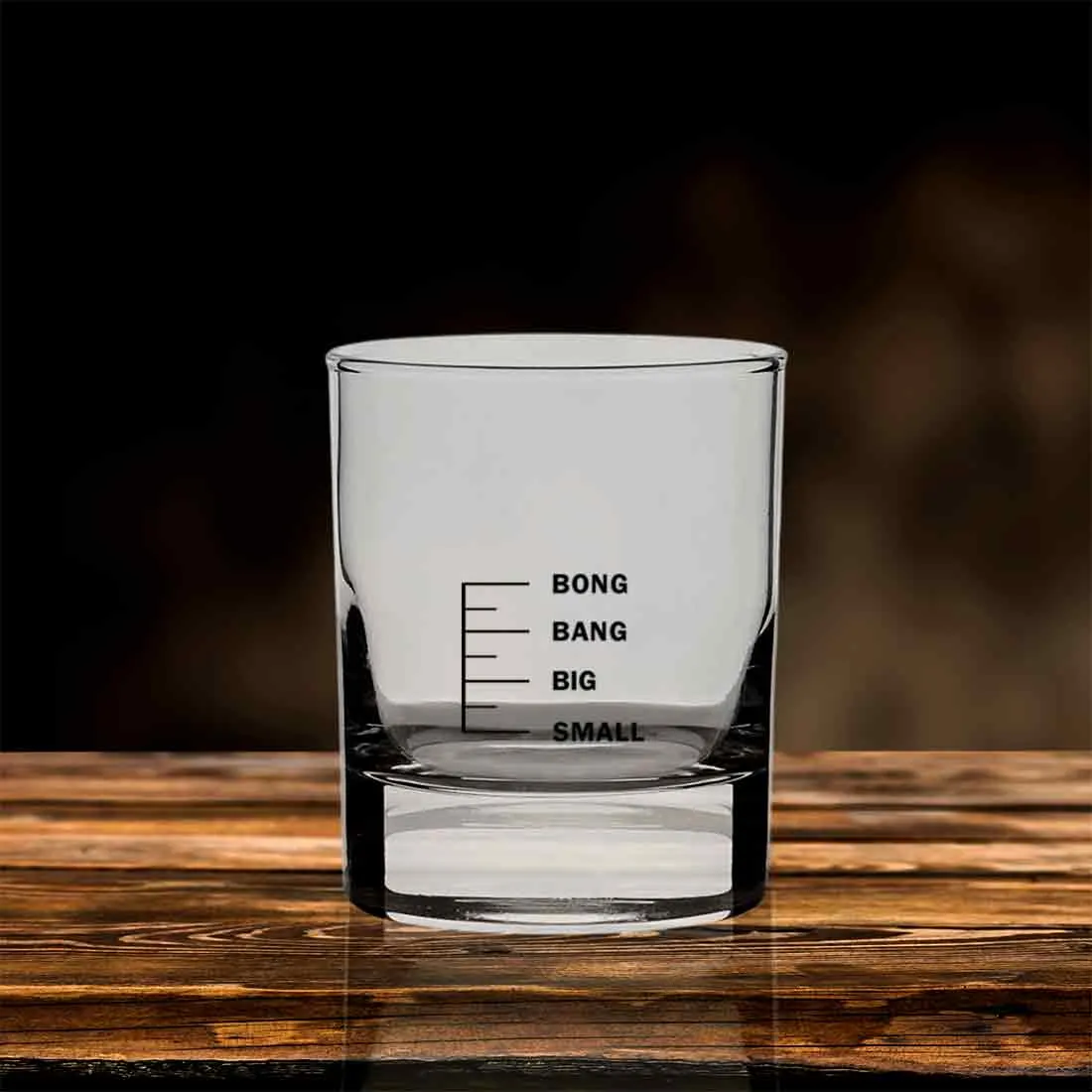 Whiskey Glasses Bar Glass for Drinking Bourbon - BONG BANG BIG SMALL