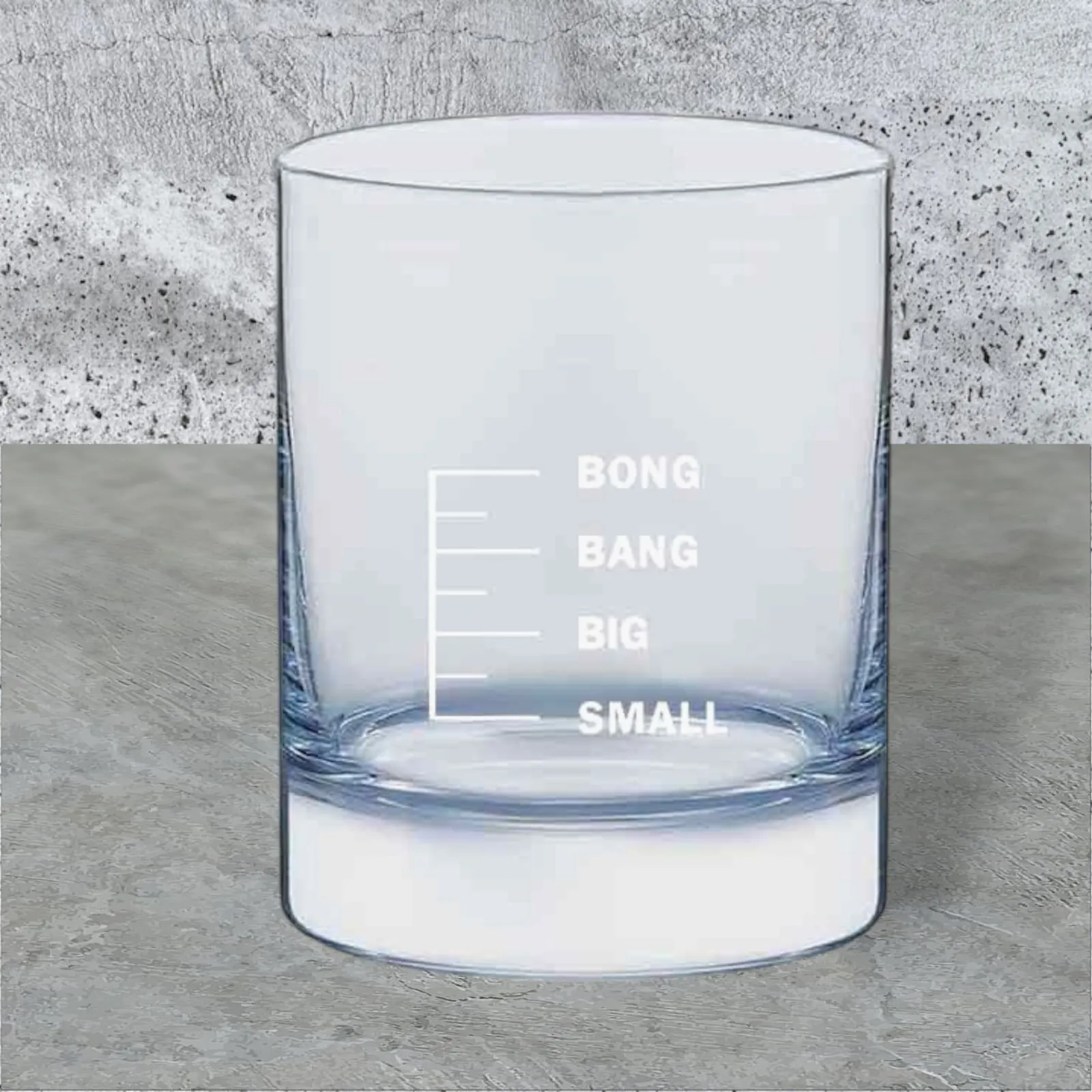 Whiskey Glasses Bar Glass for Drinking Bourbon - BONG BANG BIG SMALL