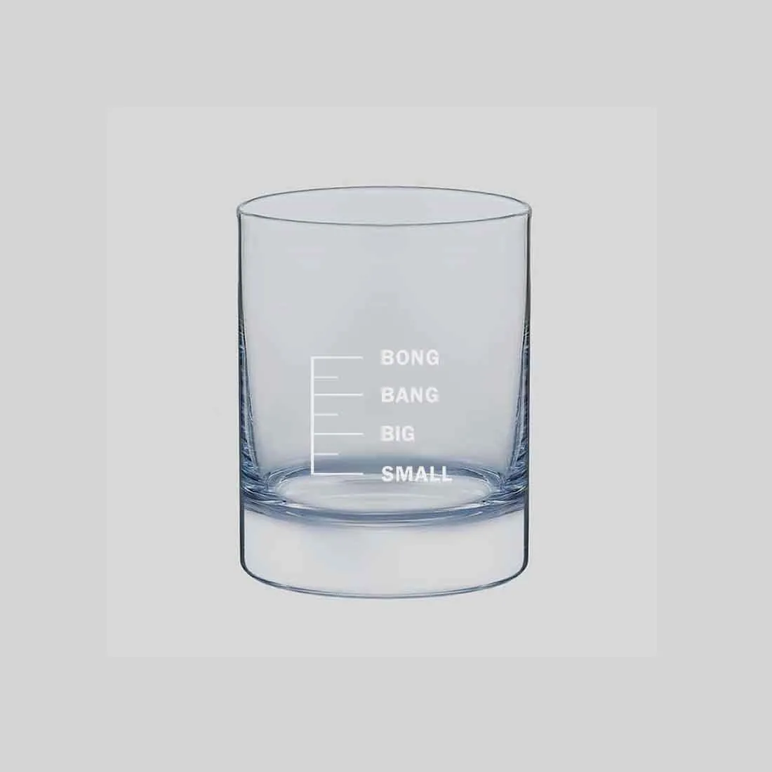 Whiskey Glasses Bar Glass for Drinking Bourbon - BONG BANG BIG SMALL